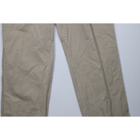 Deadstock Vtg Eddie Bauer Mens 36x32 Classic Fit Pleated Wide Leg Chino Pants - Picture 3 of 16